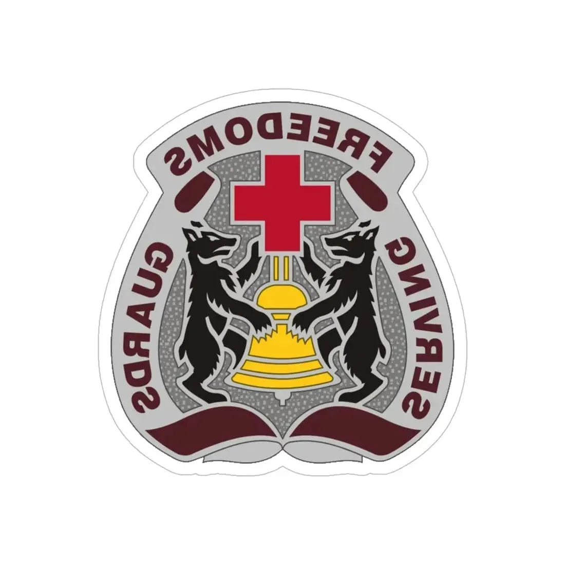 MEDDAC Berlin US (U.S. Army) REVERSE PRINT Transparent Die-Cut STICKER - The Sticker Space