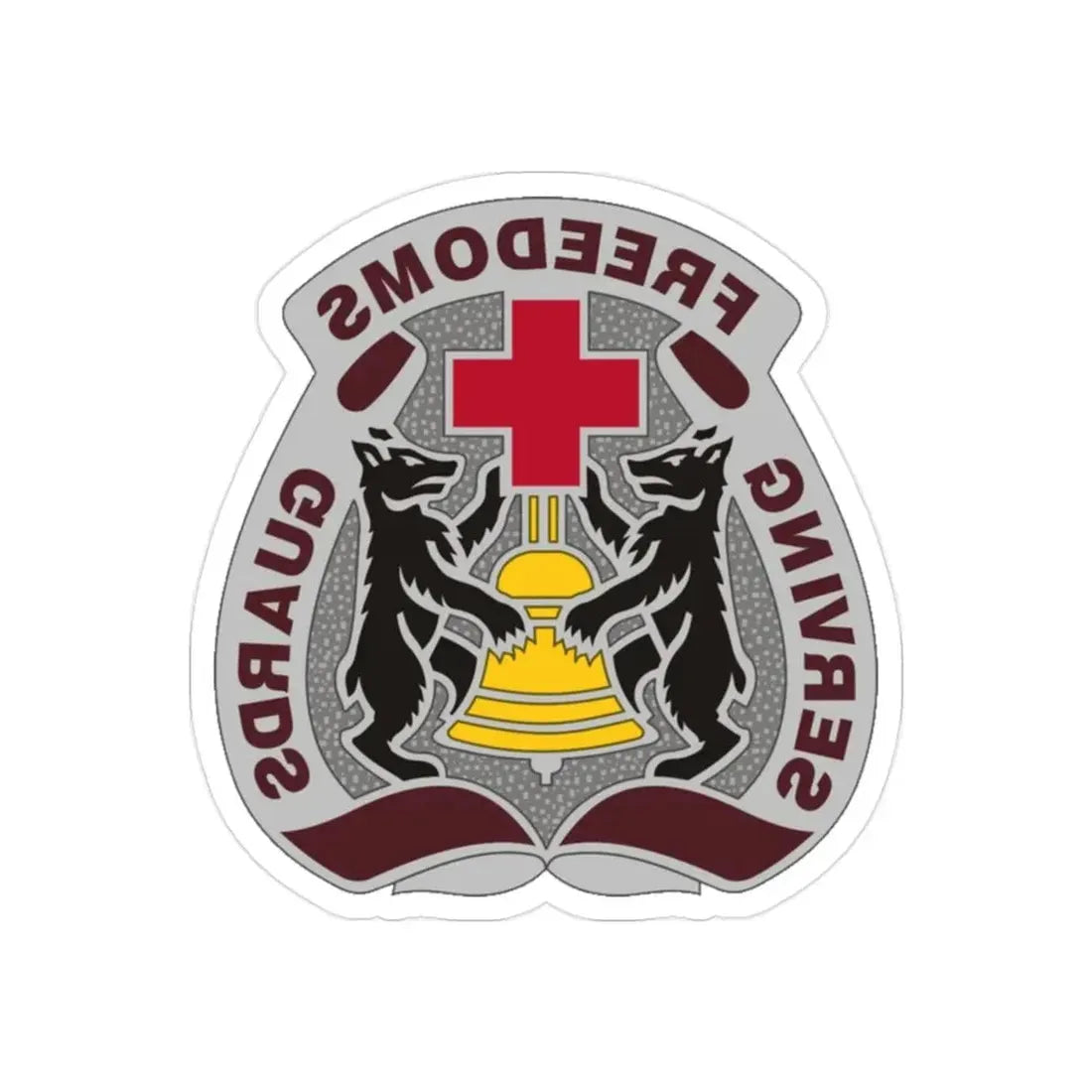 MEDDAC Berlin US (U.S. Army) REVERSE PRINT Transparent Die-Cut STICKER - The Sticker Space