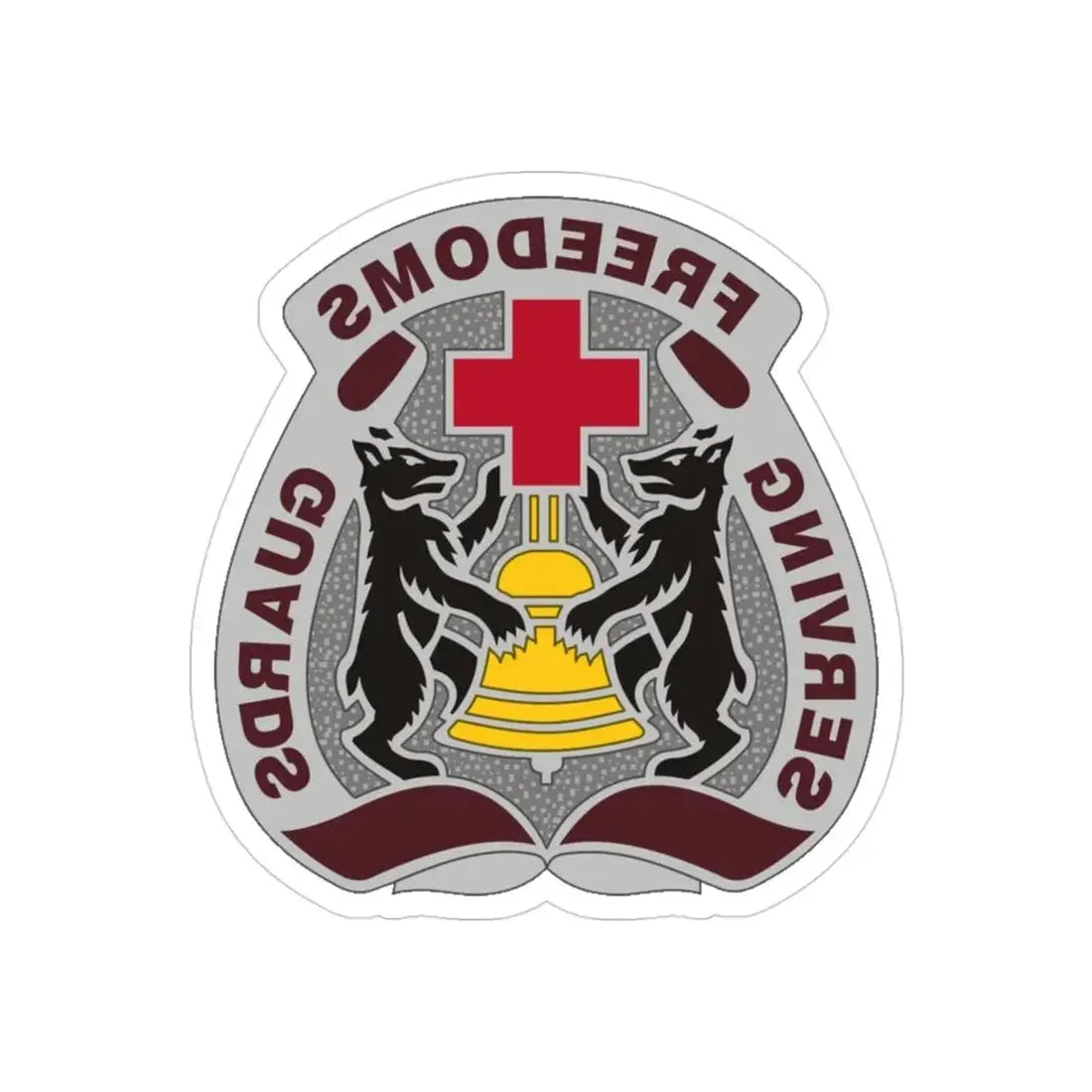 MEDDAC Berlin US (U.S. Army) REVERSE PRINT Transparent Die-Cut STICKER - The Sticker Space