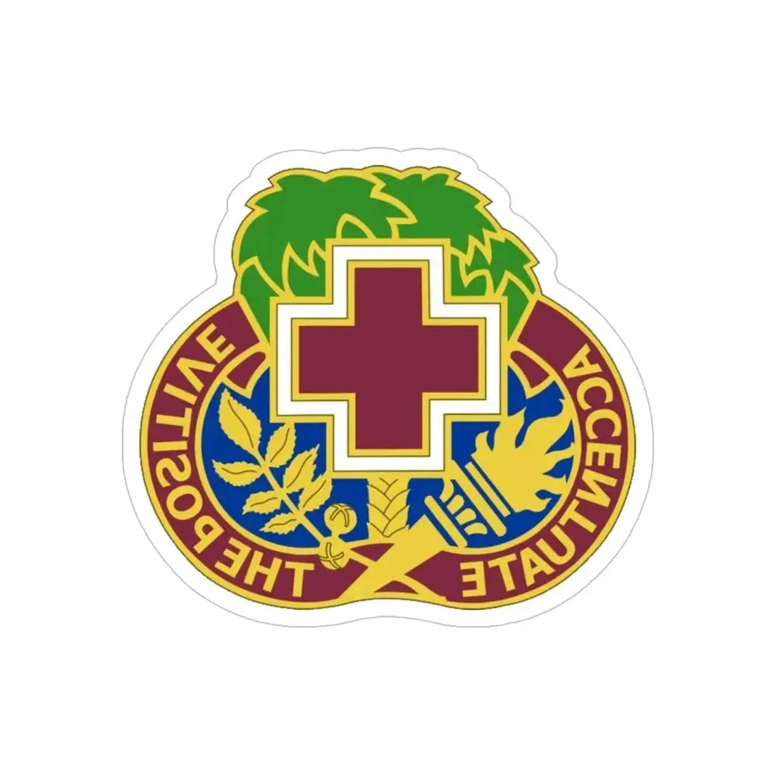 MEDDAC Fort Jackson US (U.S. Army) REVERSE PRINT Transparent Die-Cut STICKER 4 Inch Die-Cut Transparent - The Sticker Space