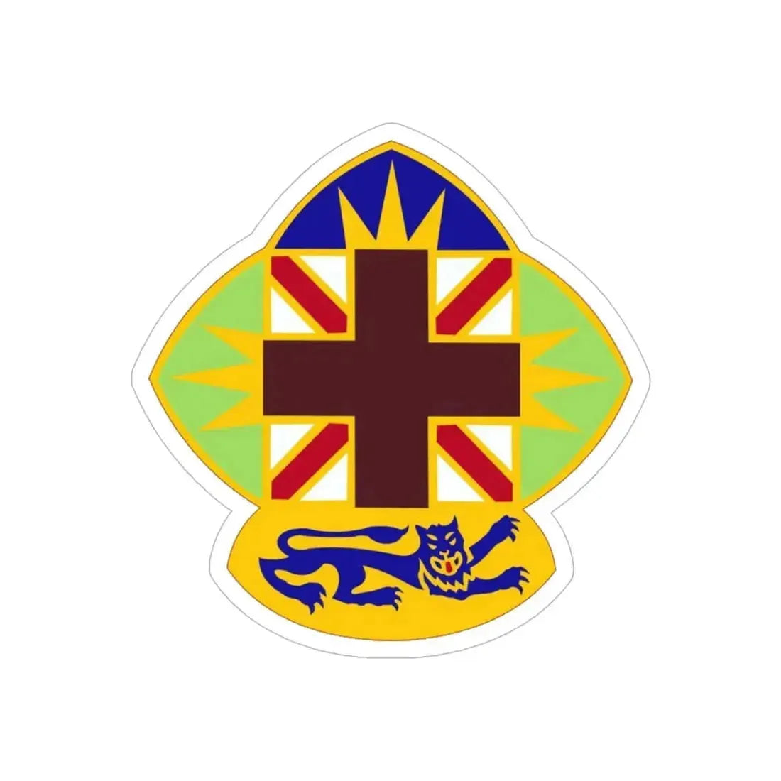 MEDDAC Fort McClellan US (U.S. Army) REVERSE PRINT Transparent Die-Cut STICKER 5 Inch Die-Cut Transparent - The Sticker Space