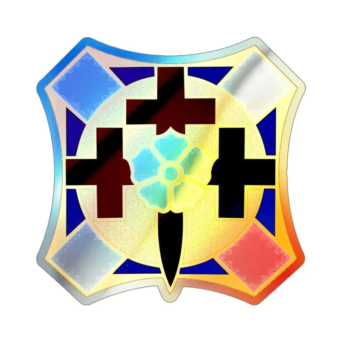 MEDDAC Fort McPherson US  (U.S. Army) Holographic STICKER Die-Cut Vinyl Decal 6 Inch Holographic - The Sticker Space