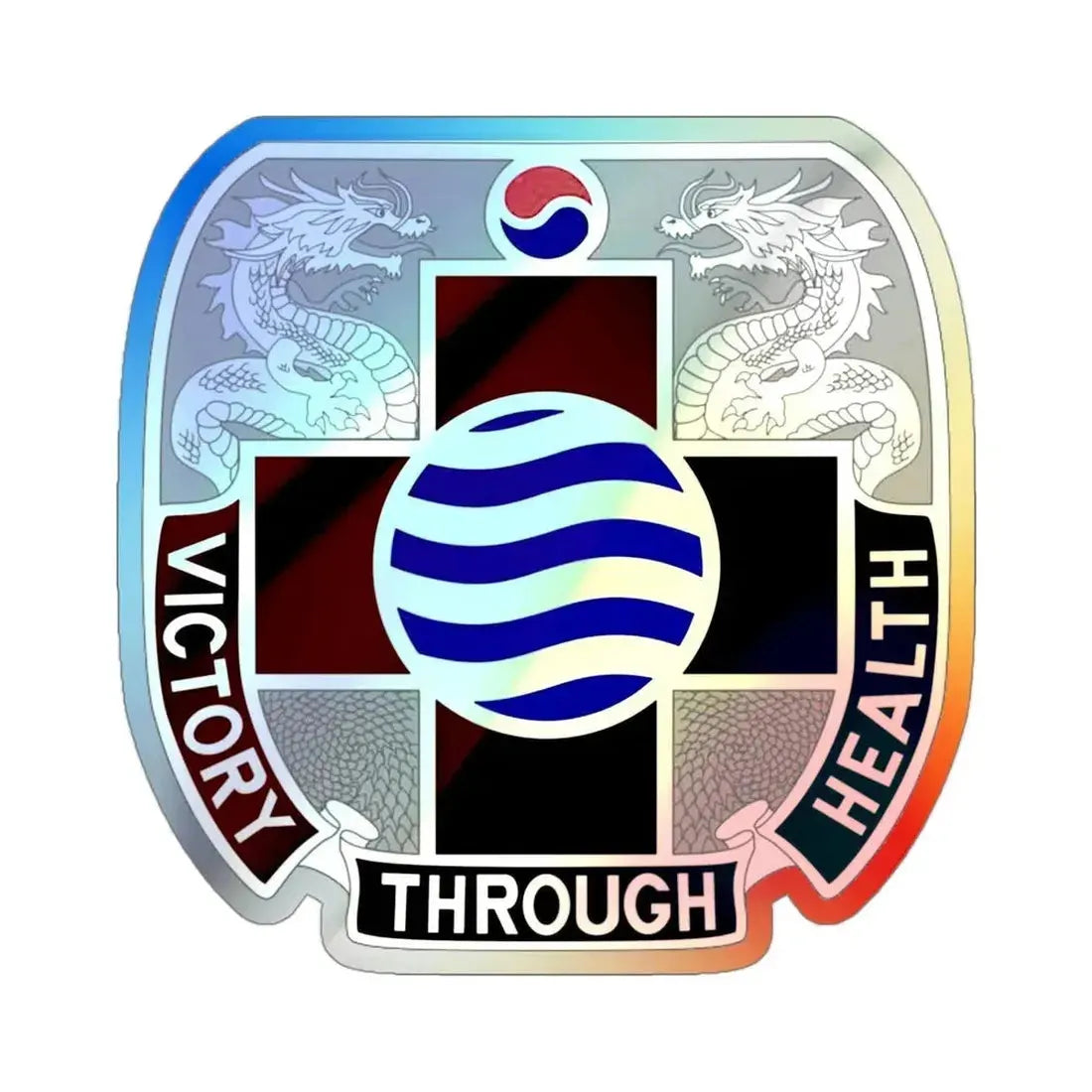 MEDDAC Korea (U.S. Army) Holographic STICKER Die-Cut Vinyl Decal 3 Inch Holographic - The Sticker Space