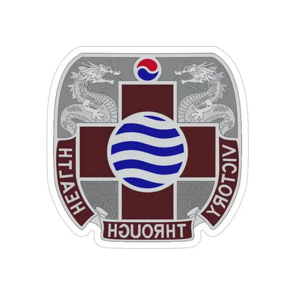 MEDDAC Korea US (U.S. Army) REVERSE PRINT Transparent Die-Cut STICKER 6 Inch Die-Cut Transparent - The Sticker Space