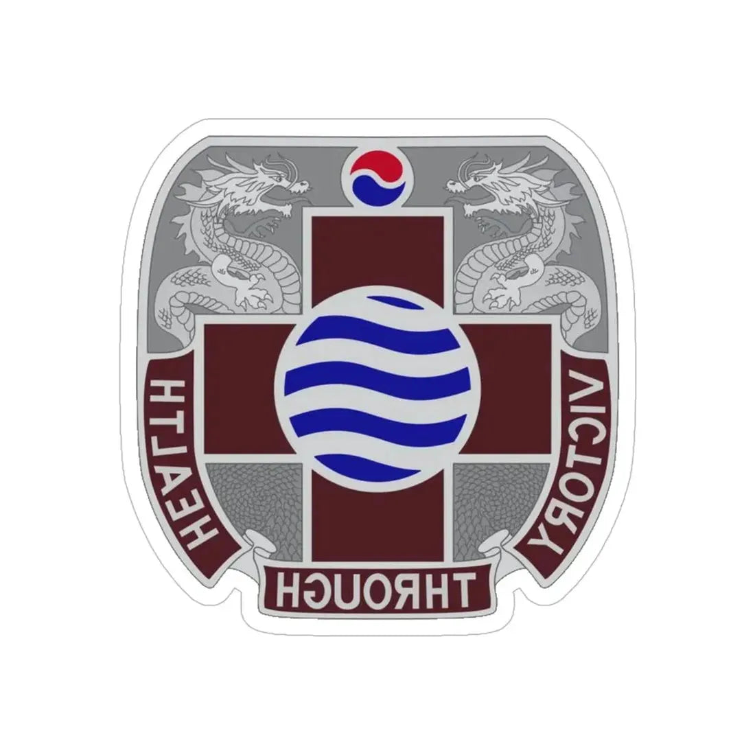 MEDDAC Korea US (U.S. Army) REVERSE PRINT Transparent Die-Cut STICKER - The Sticker Space