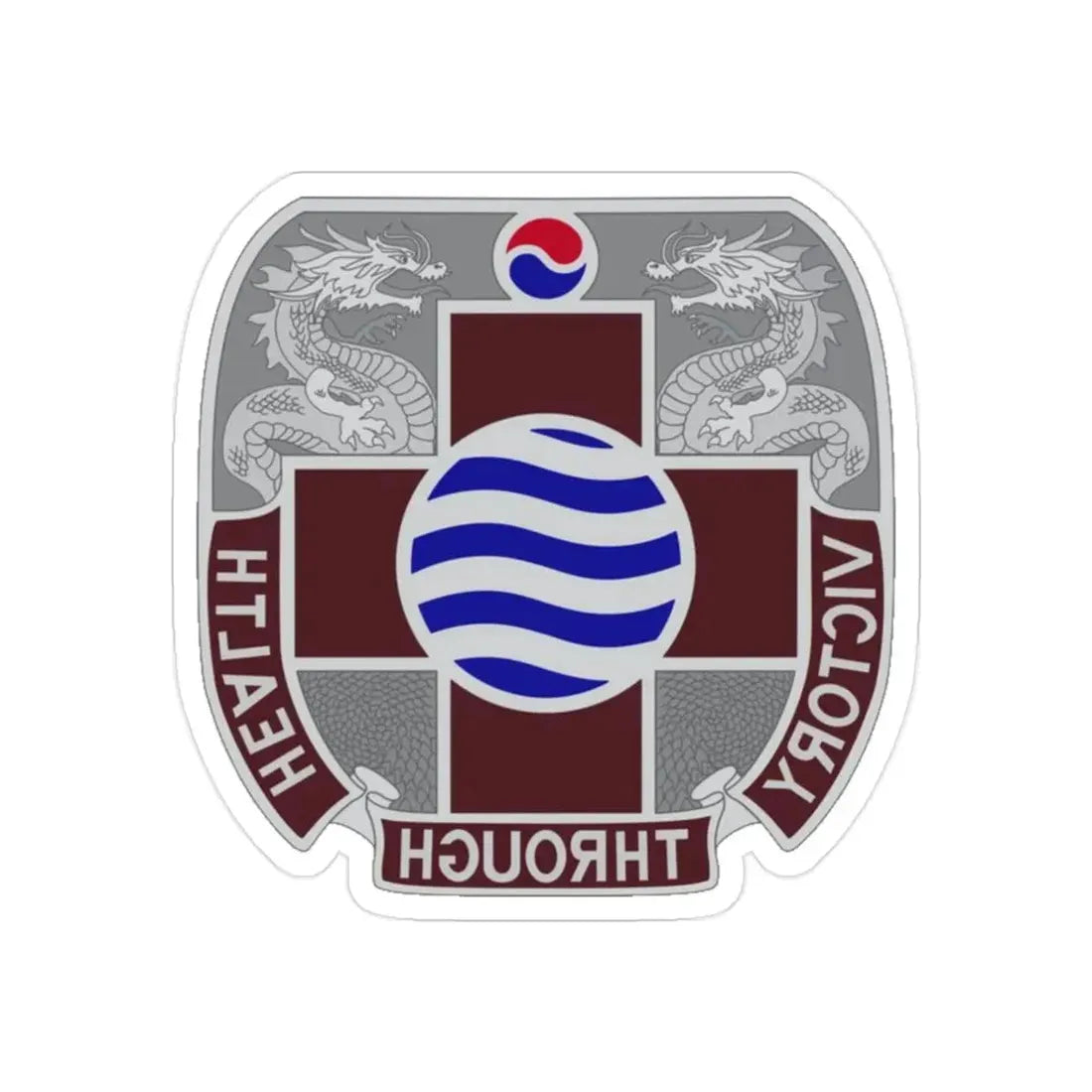 MEDDAC Korea US (U.S. Army) REVERSE PRINT Transparent Die-Cut STICKER - The Sticker Space