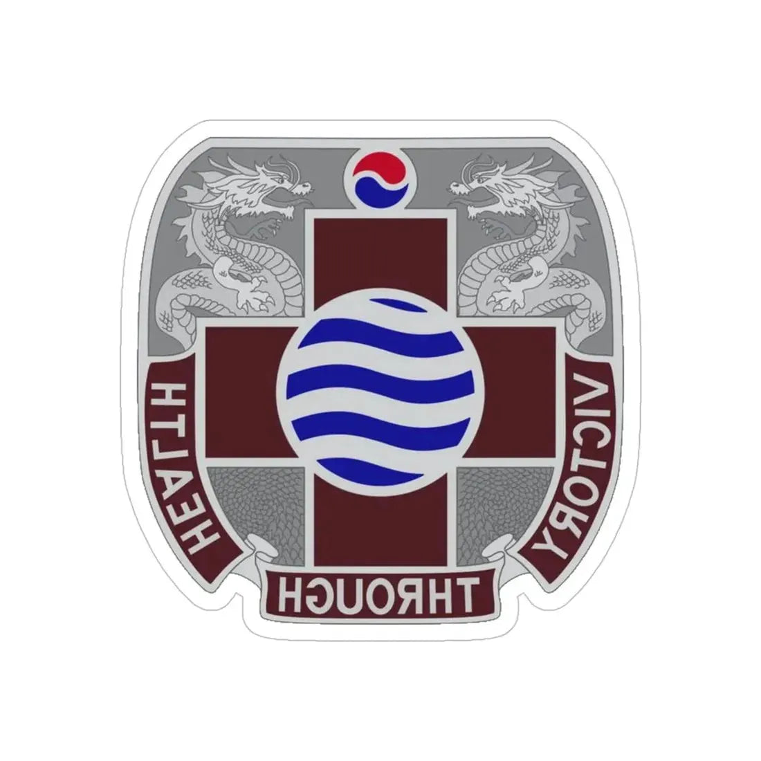 MEDDAC Korea US (U.S. Army) REVERSE PRINT Transparent Die-Cut STICKER - The Sticker Space