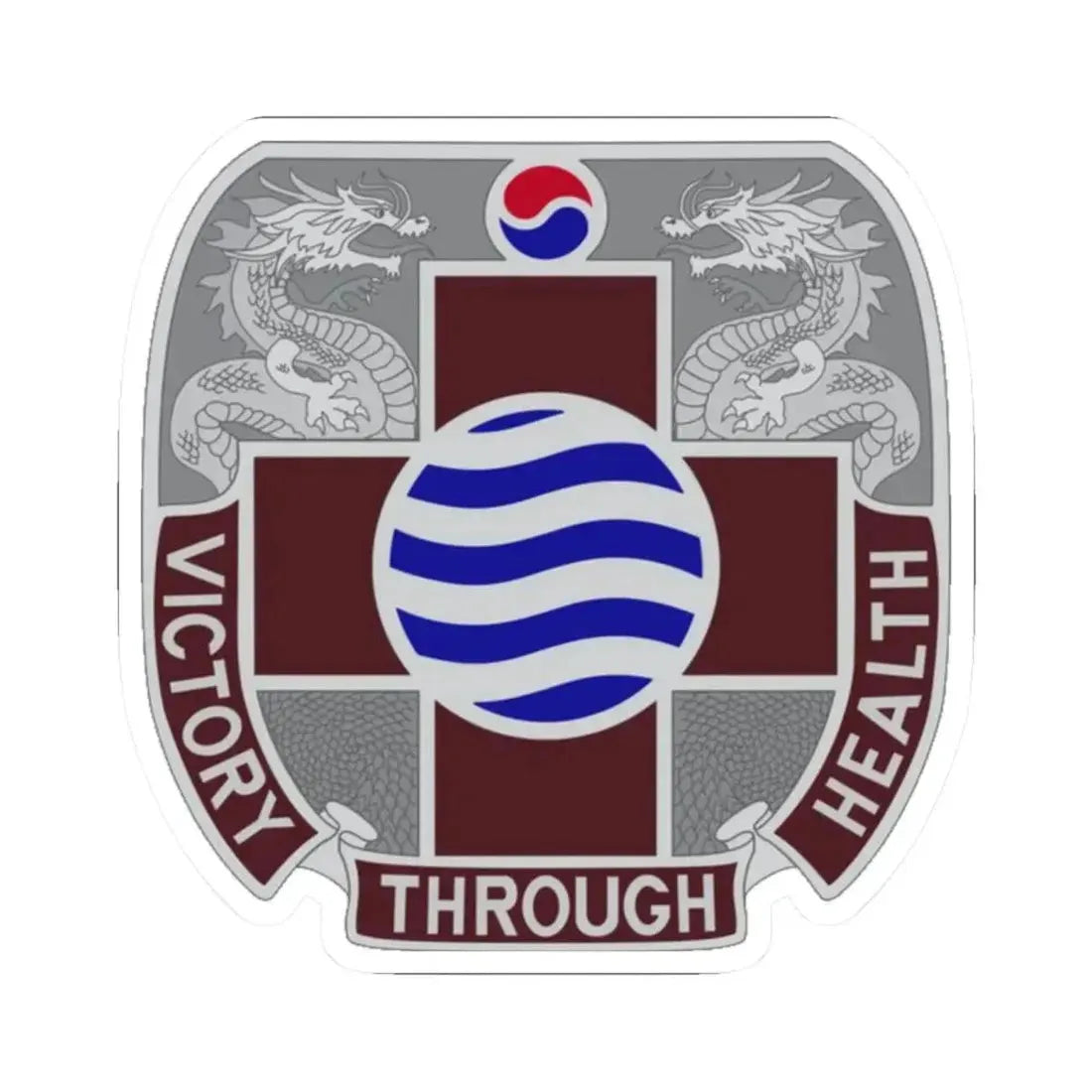 MEDDAC Korea US (U.S. Army) STICKER Vinyl Kiss-Cut Decal 2 Inch White - The Sticker Space