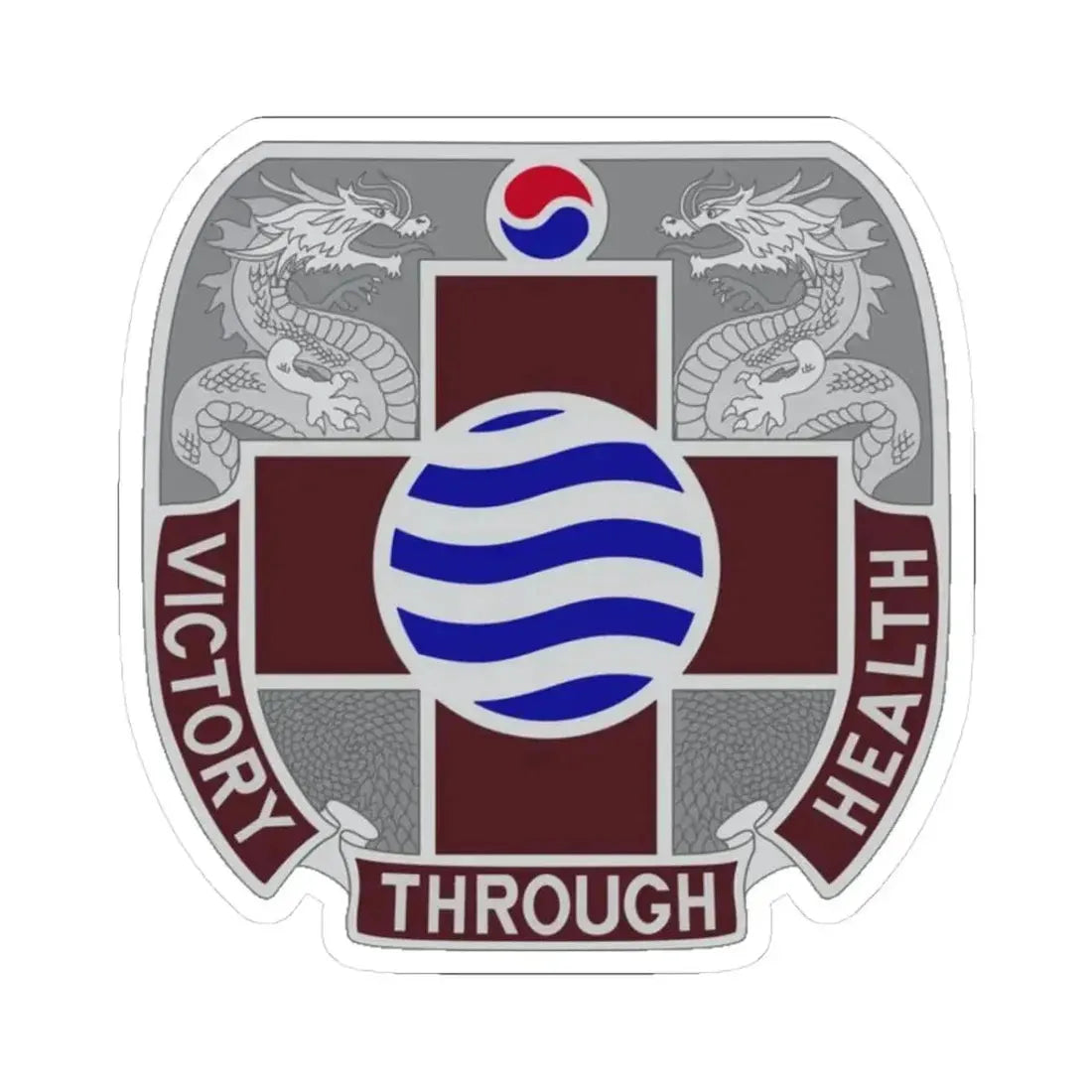 MEDDAC Korea US (U.S. Army) STICKER Vinyl Kiss-Cut Decal 3 Inch White - The Sticker Space