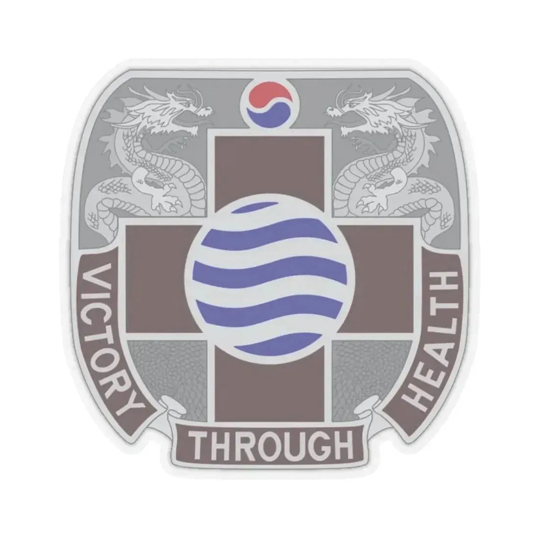 MEDDAC Korea US (U.S. Army) STICKER Vinyl Kiss-Cut Decal 4 Inch Transparent - The Sticker Space