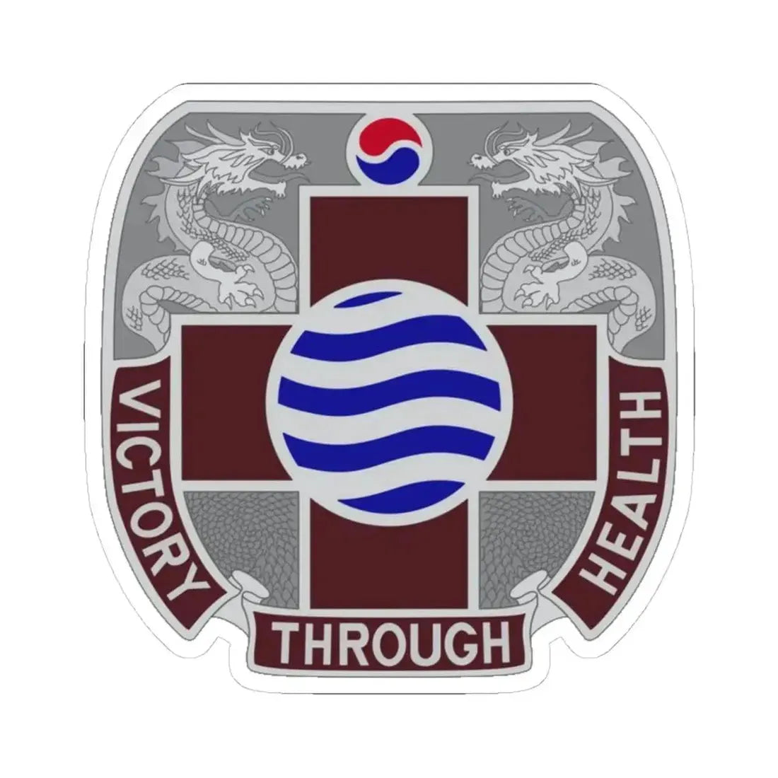 MEDDAC Korea US (U.S. Army) STICKER Vinyl Kiss-Cut Decal 4 Inch White - The Sticker Space