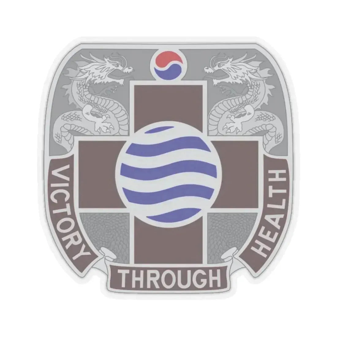 MEDDAC Korea US (U.S. Army) STICKER Vinyl Kiss-Cut Decal 6 Inch Transparent - The Sticker Space