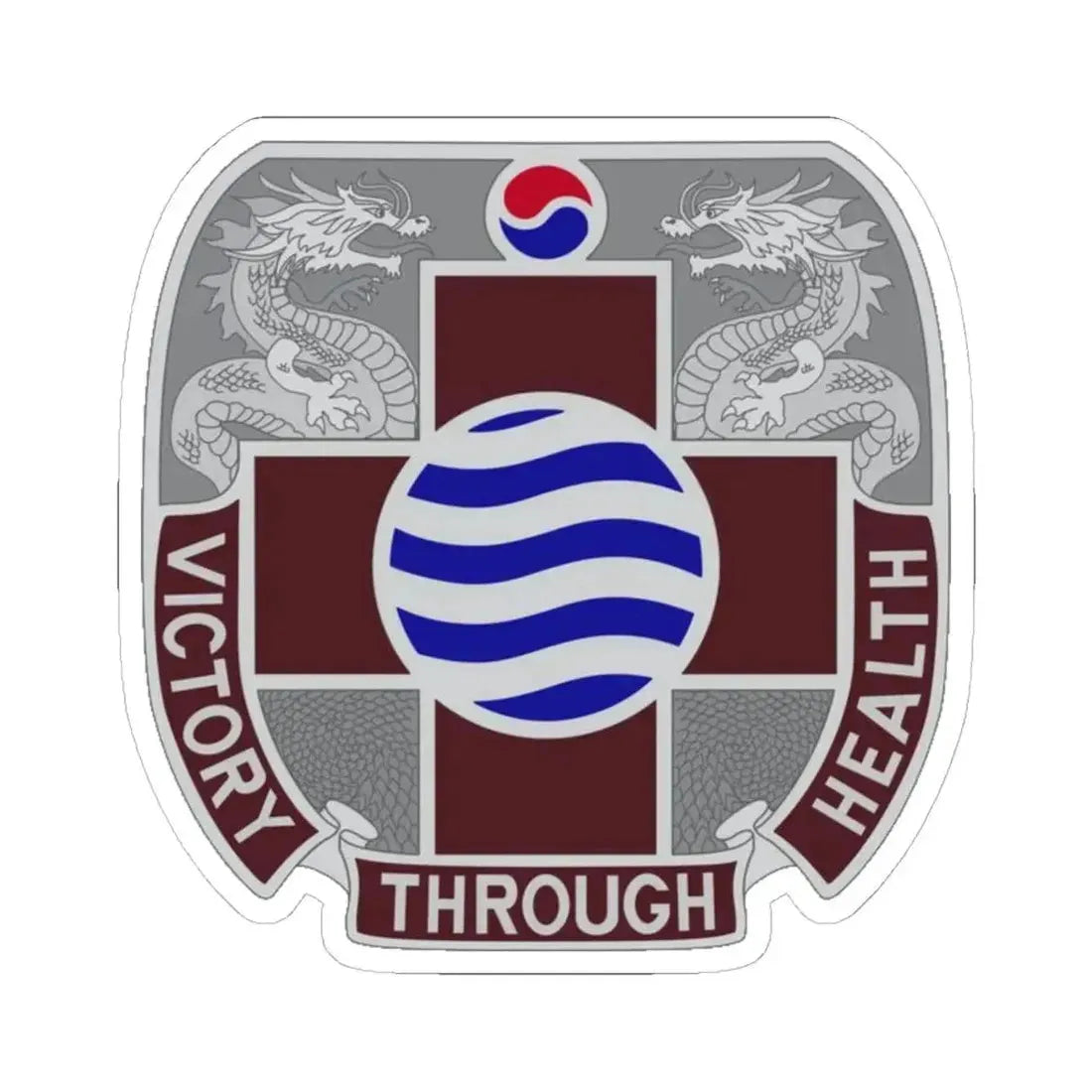 MEDDAC Korea US (U.S. Army) STICKER Vinyl Kiss-Cut Decal 6 Inch White - The Sticker Space