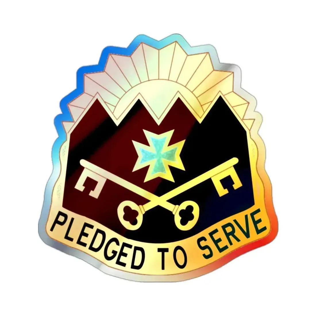 MEDDAC Sierra Depot (U.S. Army) Holographic STICKER Die-Cut Vinyl Decal 2 Inch Holographic - The Sticker Space