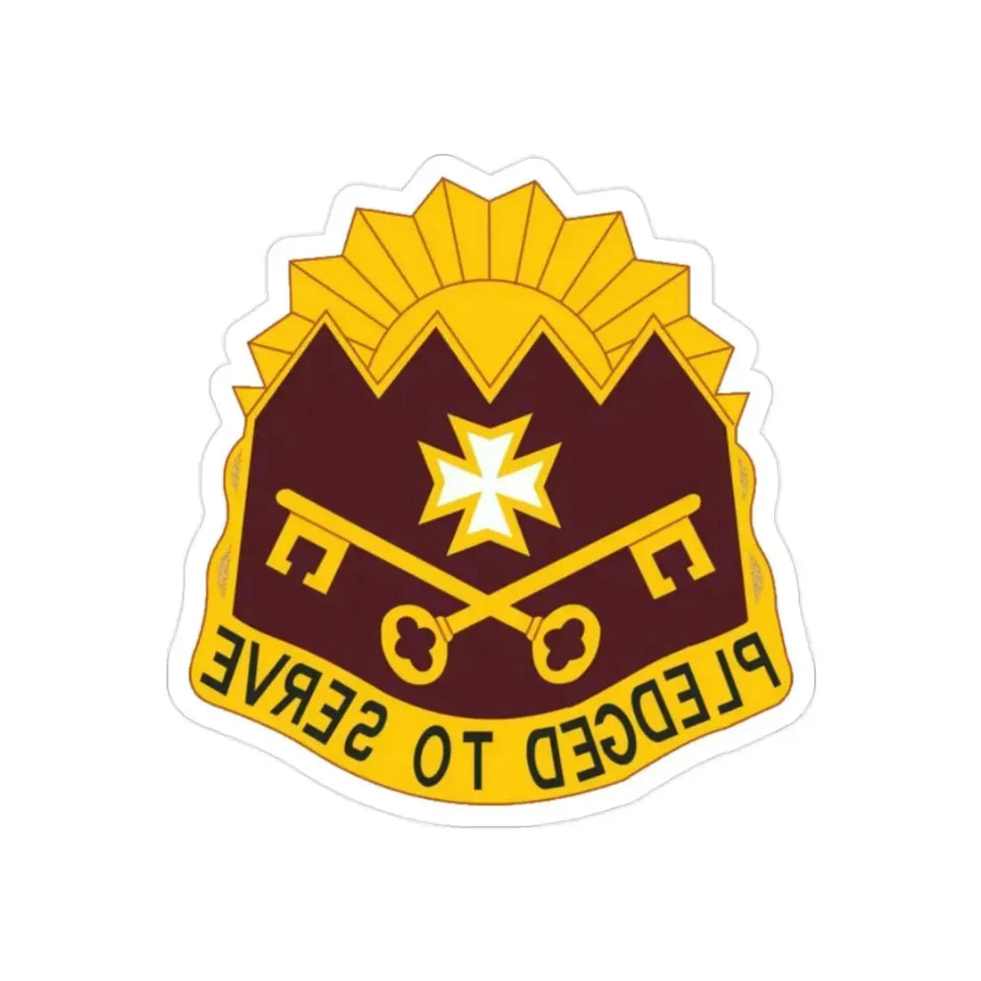 MEDDAC Sierra Depot US (U.S. Army) REVERSE PRINT Transparent Die-Cut STICKER 2 Inch Die-Cut Transparent - The Sticker Space