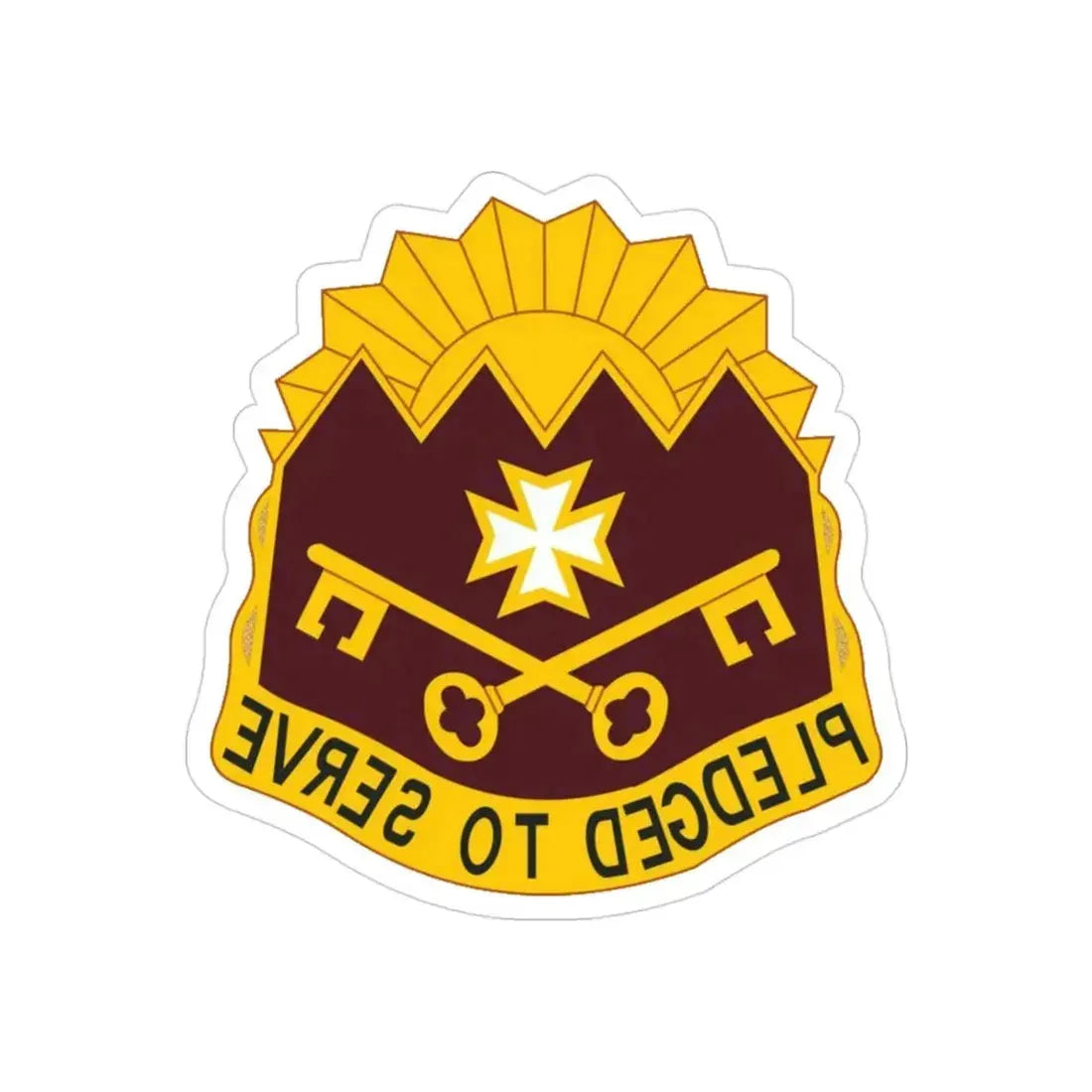 MEDDAC Sierra Depot US (U.S. Army) REVERSE PRINT Transparent Die-Cut STICKER 3 Inch Die-Cut Transparent - The Sticker Space