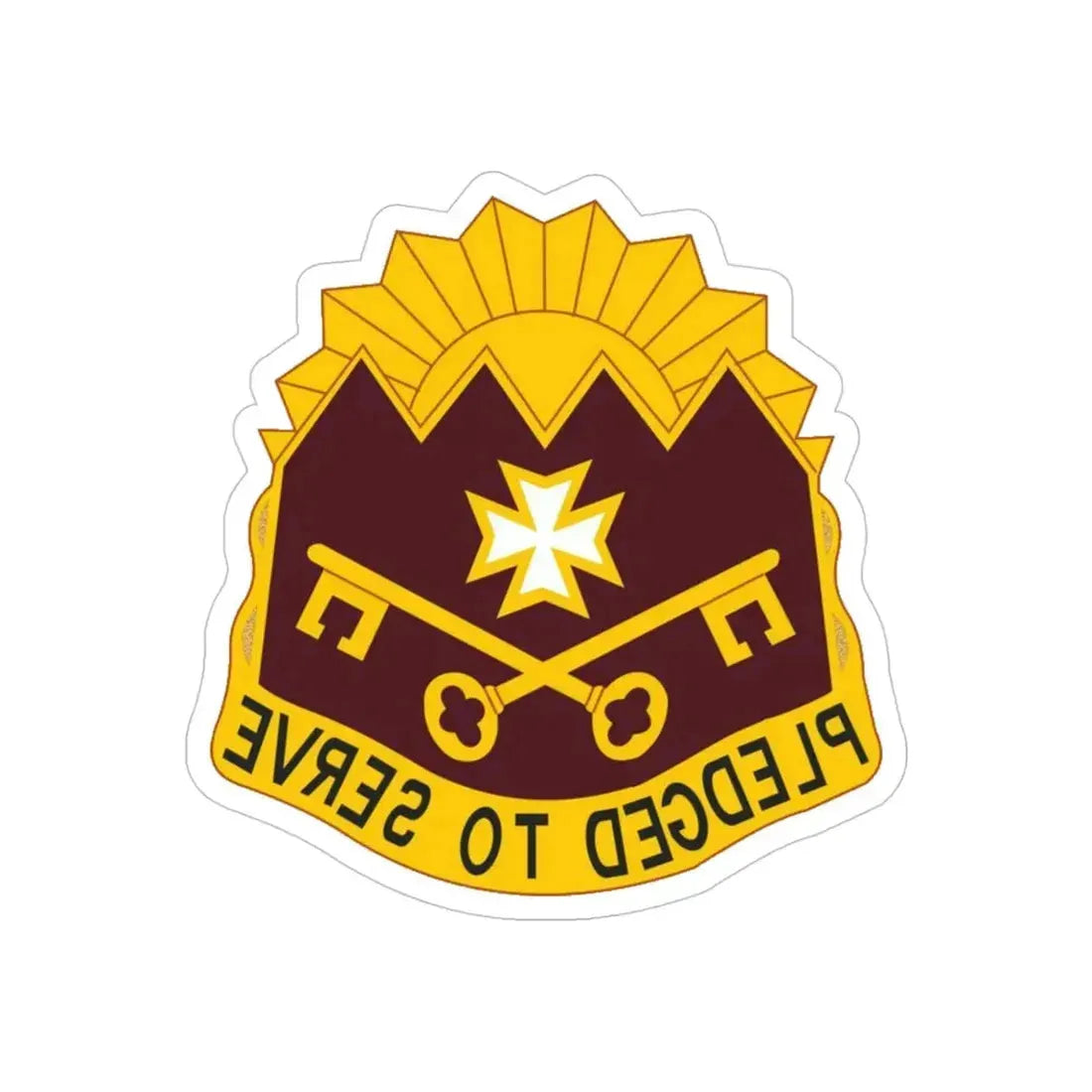 MEDDAC Sierra Depot US (U.S. Army) REVERSE PRINT Transparent Die-Cut STICKER 4 Inch Die-Cut Transparent - The Sticker Space