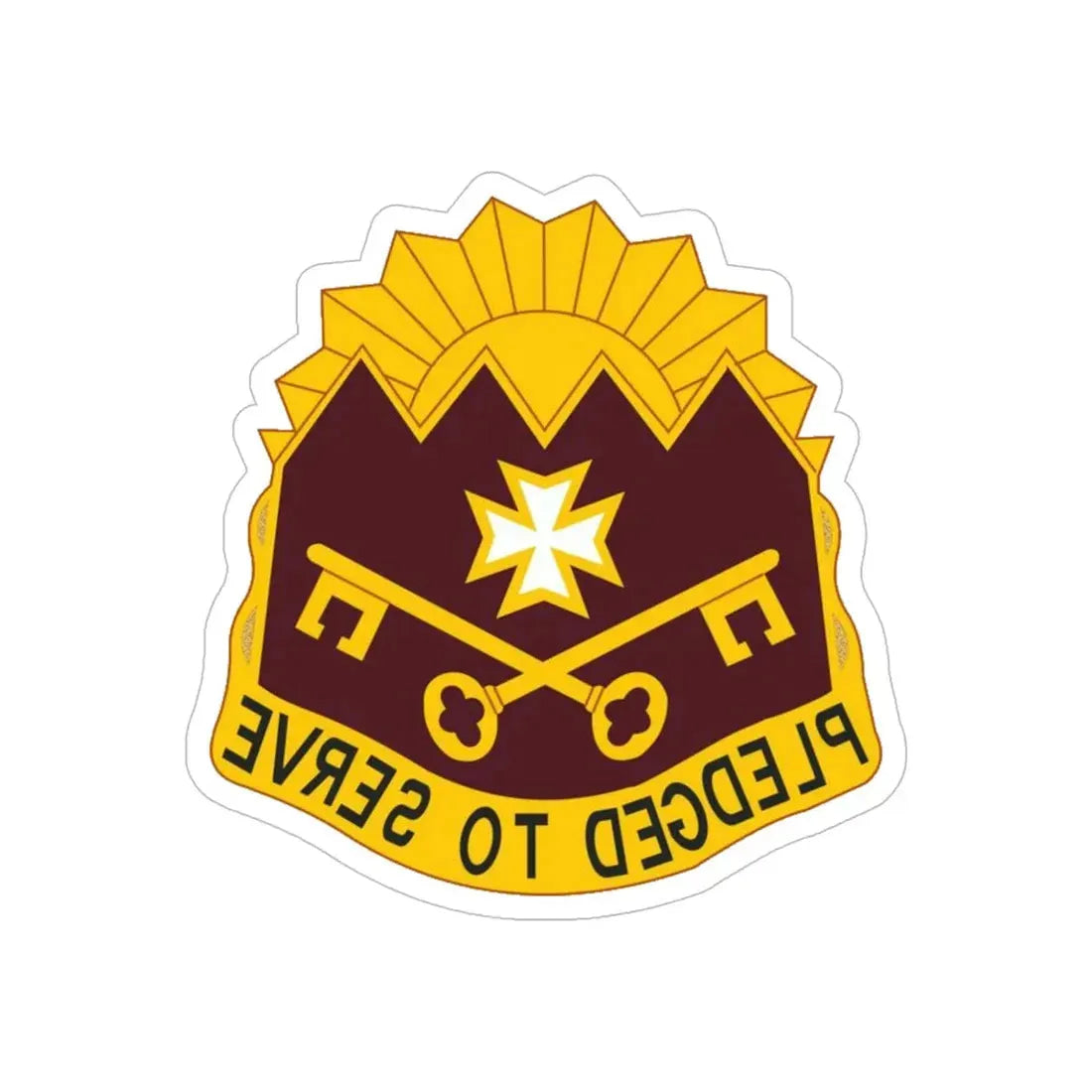 MEDDAC Sierra Depot US (U.S. Army) REVERSE PRINT Transparent Die-Cut STICKER - The Sticker Space