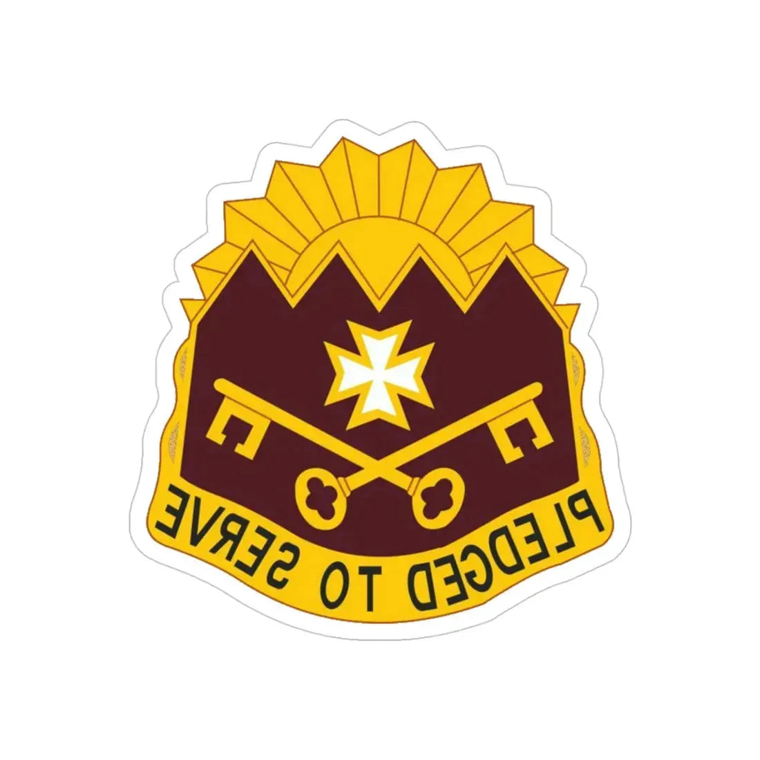 MEDDAC Sierra Depot US (U.S. Army) REVERSE PRINT Transparent Die-Cut STICKER - The Sticker Space