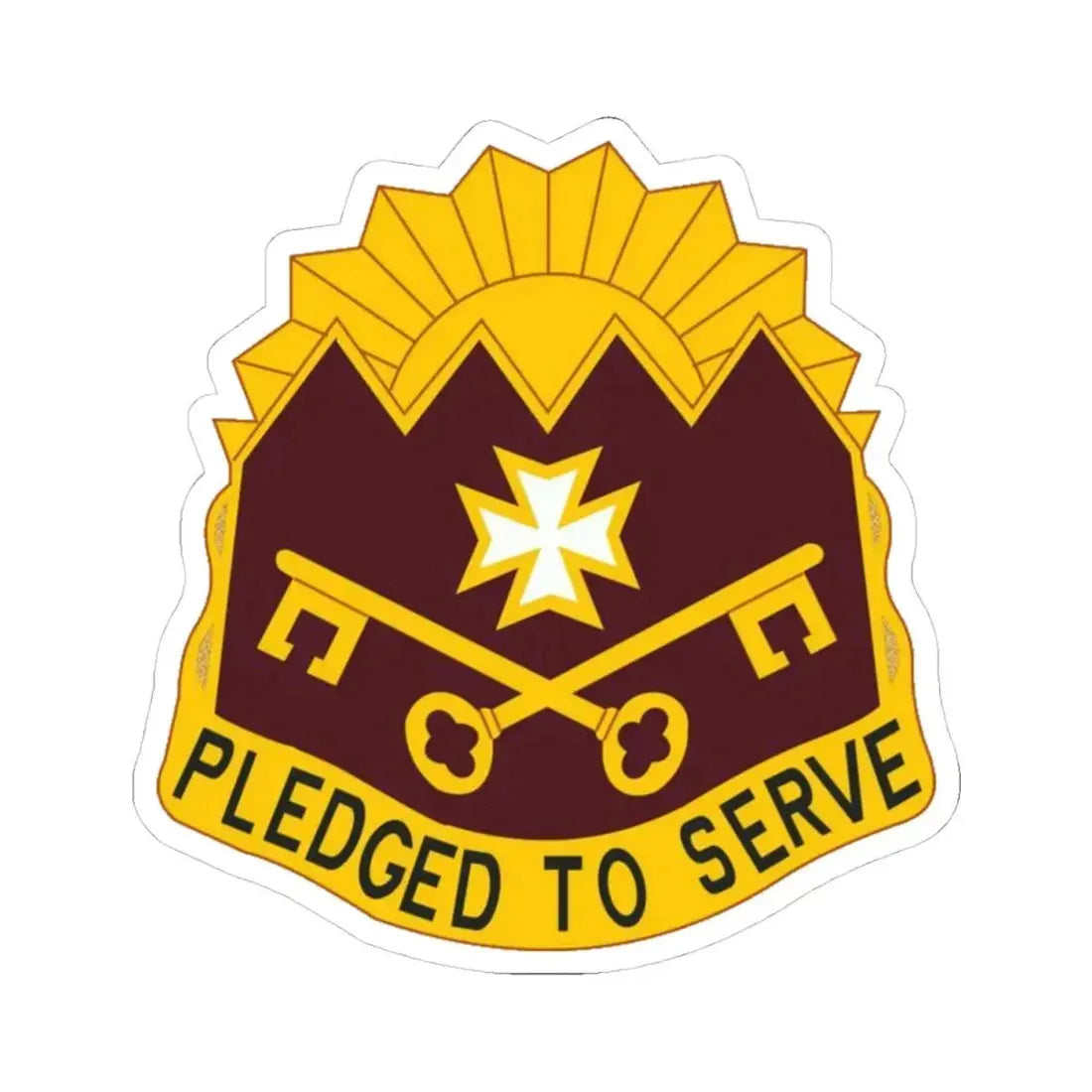 MEDDAC Sierra Depot US (U.S. Army) STICKER Vinyl Kiss-Cut Decal 4 Inch White - The Sticker Space