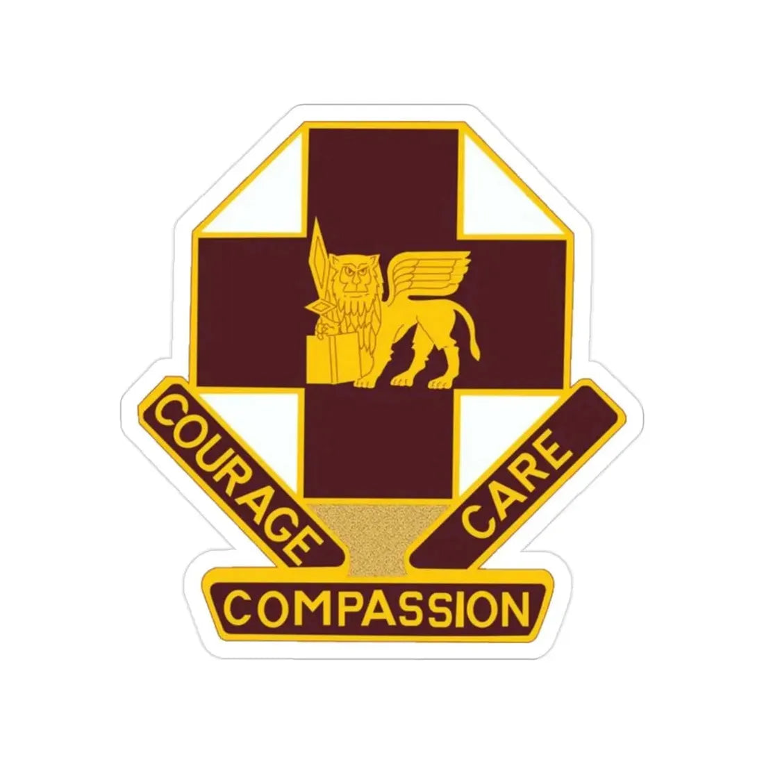 MEDDAC Vicenza (U.S. Army) Transparent STICKER Die-Cut Vinyl Decal 2 Inch - The Sticker Space