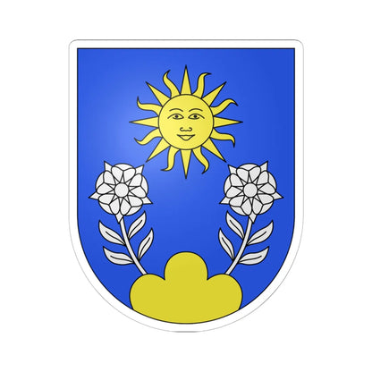 Medeglia-coat of arms (Switzerland) (Coat of Arms) STICKER Vinyl Kiss-Cut Decal 6 Inch White - The Sticker Space