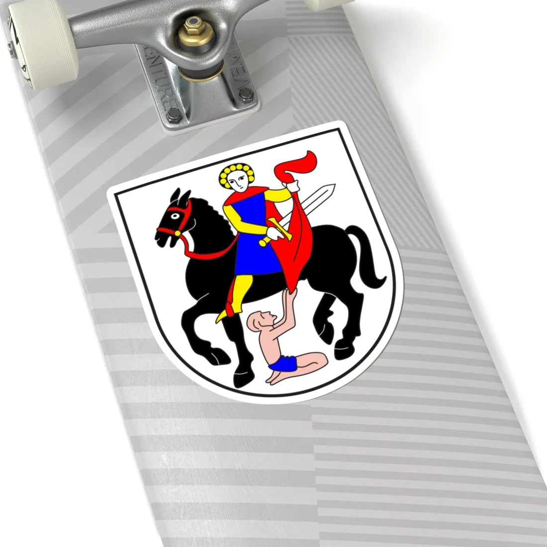 Medel Lucmagn wappen (Switzerland) (Coat of Arms) STICKER Vinyl Kiss-Cut Decal - The Sticker Space