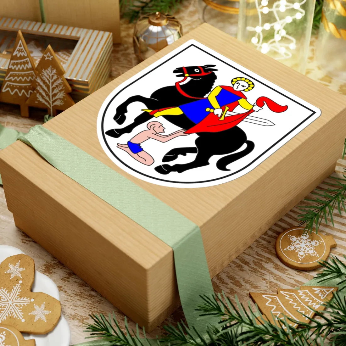 Medel Lucmagn wappen (Switzerland) (Coat of Arms) STICKER Vinyl Kiss-Cut Decal - The Sticker Space