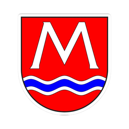 Medels i Rh wappen (Switzerland) (Coat of Arms) STICKER Vinyl Kiss-Cut Decal 3 Inch White - The Sticker Space