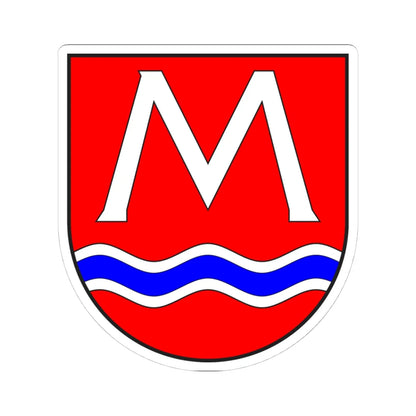 Medels i Rh wappen (Switzerland) (Coat of Arms) STICKER Vinyl Kiss-Cut Decal 4 Inch White - The Sticker Space