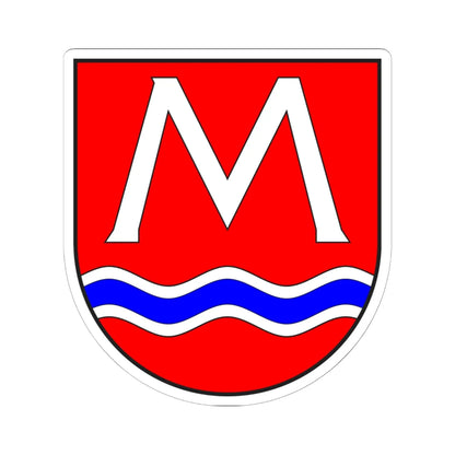 Medels i Rh wappen (Switzerland) (Coat of Arms) STICKER Vinyl Kiss-Cut Decal 6 Inch White - The Sticker Space