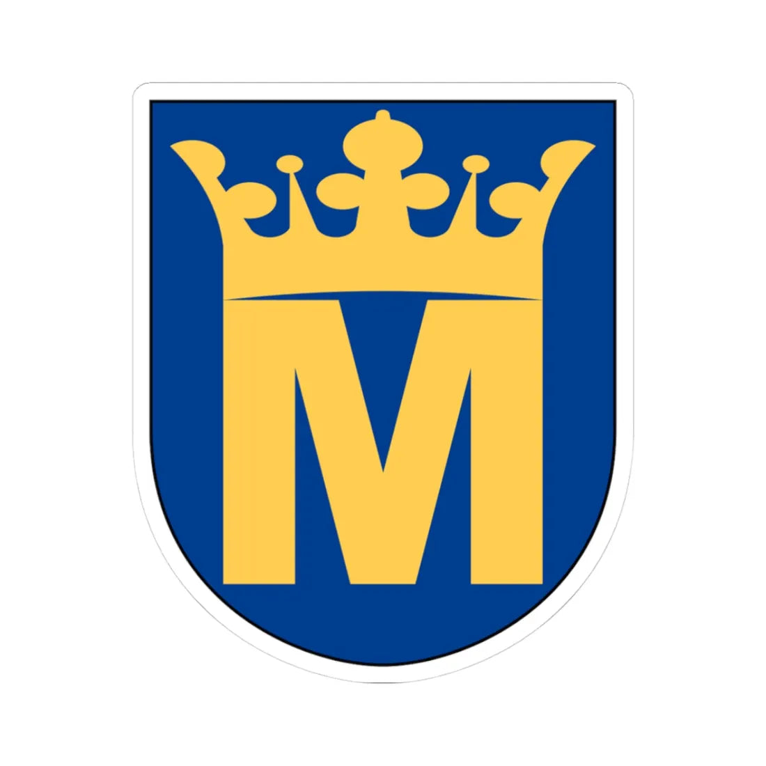 Medelstad vapen (Sweden) (Coat of Arms) STICKER Vinyl Kiss-Cut Decal 3 Inch White - The Sticker Space