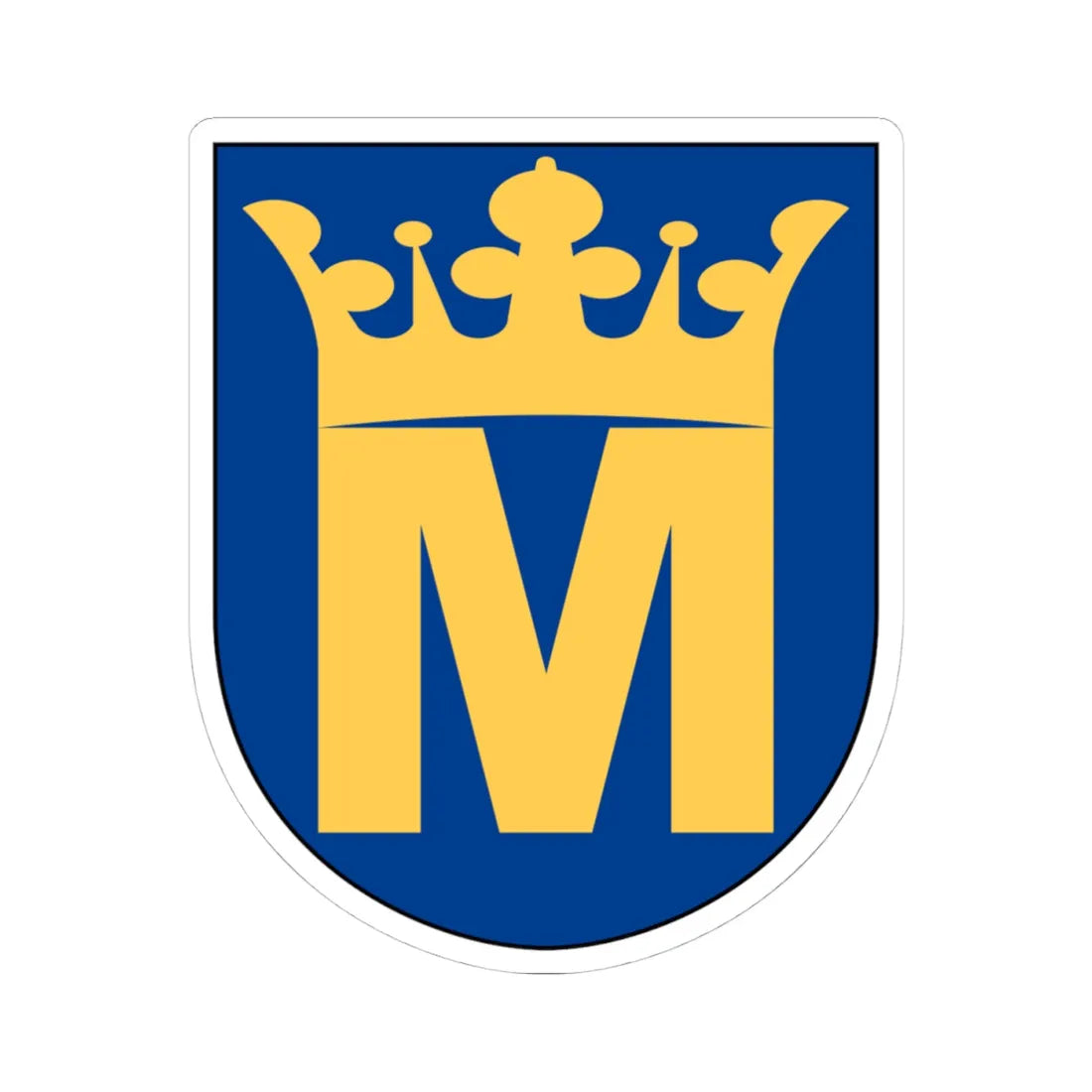 Medelstad vapen (Sweden) (Coat of Arms) STICKER Vinyl Kiss-Cut Decal 4 Inch White - The Sticker Space