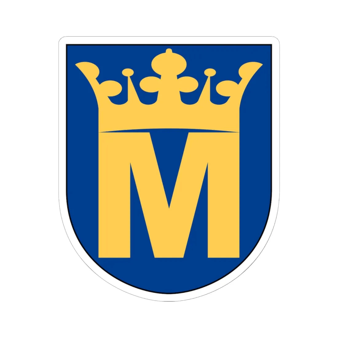 Medelstad vapen (Sweden) (Coat of Arms) STICKER Vinyl Kiss-Cut Decal 6 Inch White - The Sticker Space