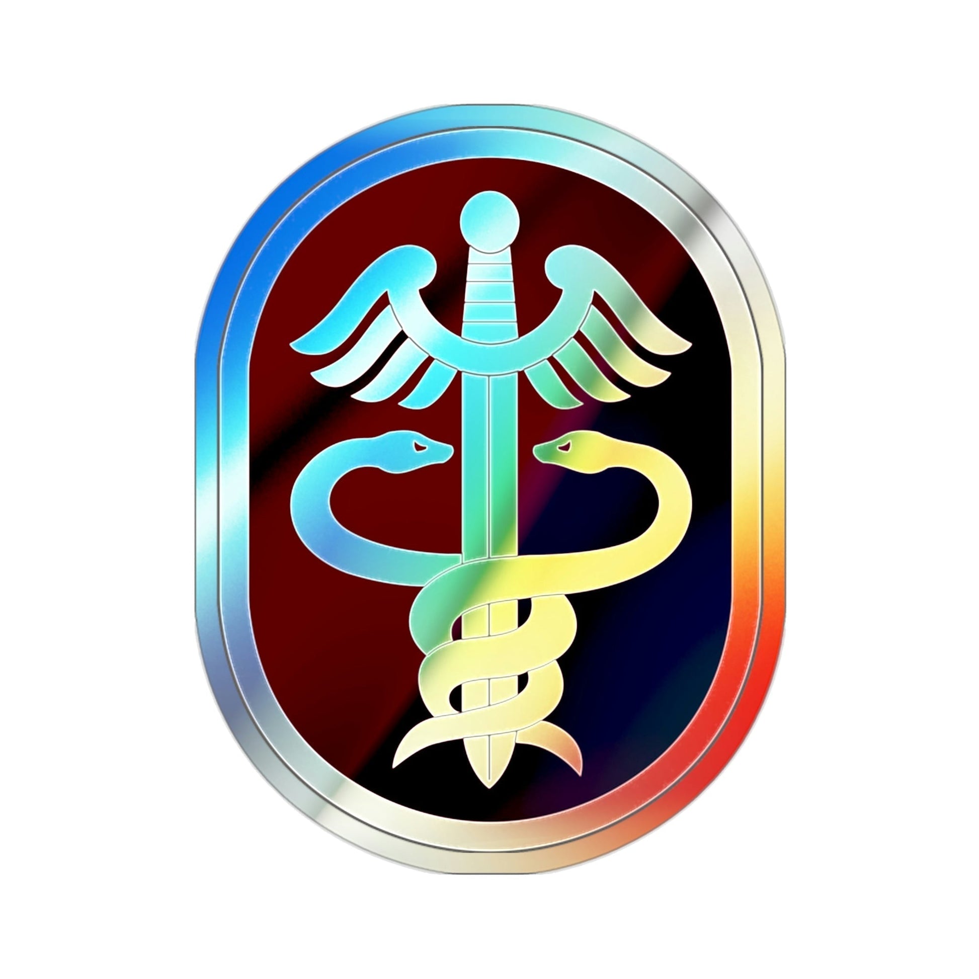 Medical Command 2 (U.S. Army) Holographic STICKER Die-Cut Vinyl Decal-2 Inch-The Sticker Space