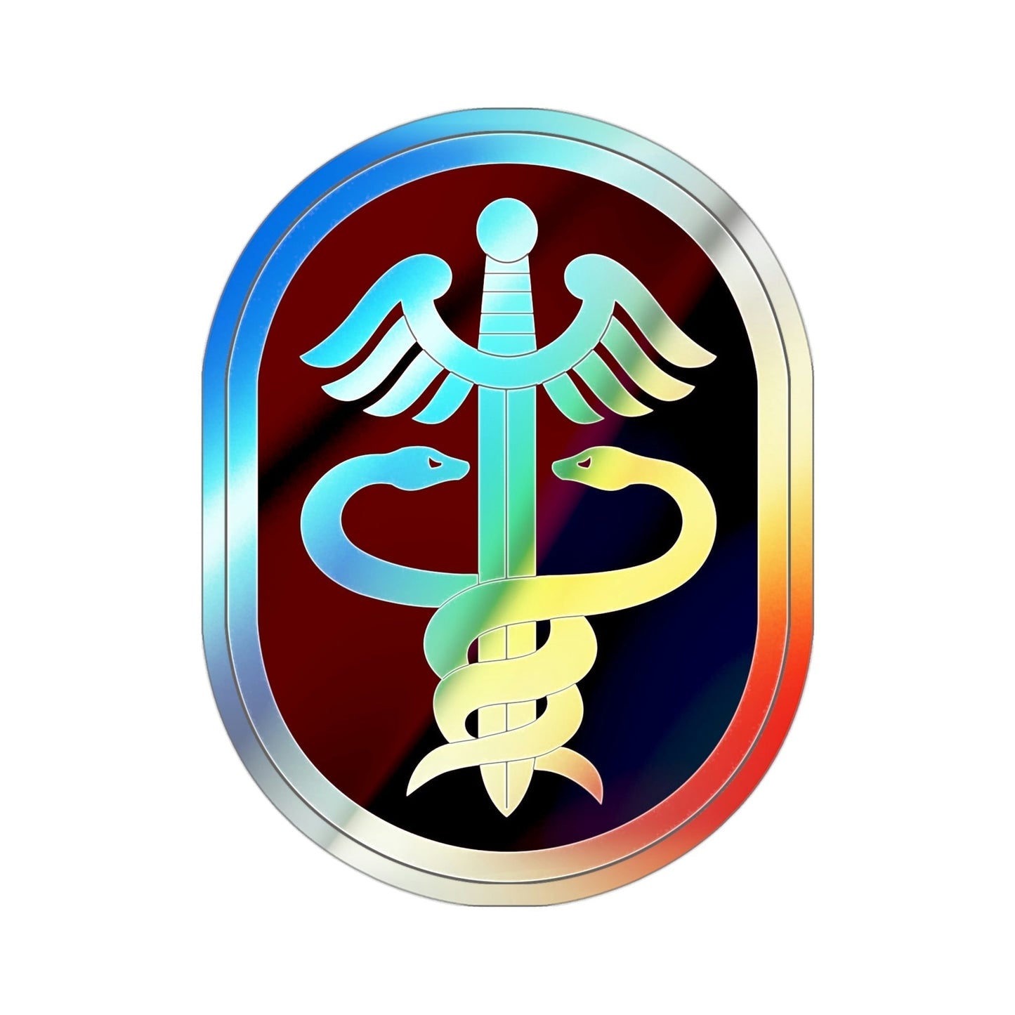 Medical Command 2 (U.S. Army) Holographic STICKER Die-Cut Vinyl Decal-3 Inch-The Sticker Space