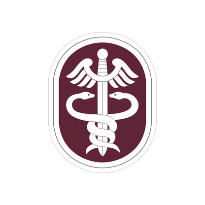 Medical Command 2 (U.S. Army) REVERSE PRINT Transparent STICKER-3" × 3"-The Sticker Space