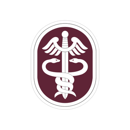 Medical Command 2 (U.S. Army) REVERSE PRINT Transparent STICKER-4" × 4"-The Sticker Space