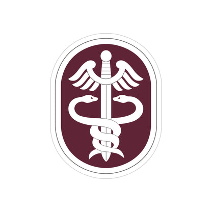 Medical Command 2 (U.S. Army) REVERSE PRINT Transparent STICKER-5" × 5"-The Sticker Space