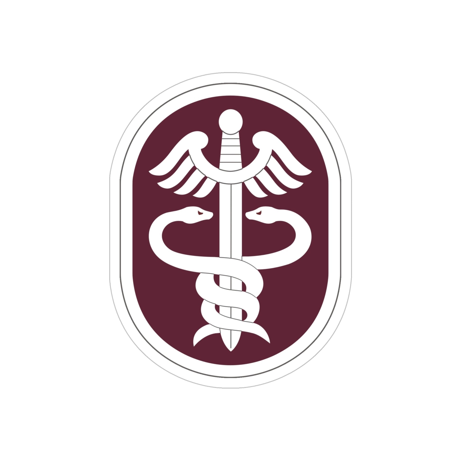 Medical Command 2 (U.S. Army) REVERSE PRINT Transparent STICKER-6" × 6"-The Sticker Space