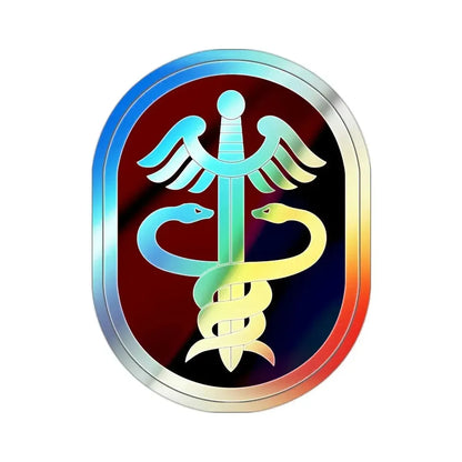 Medical Command 2 (U.S. Army) Holographic STICKER Die-Cut Vinyl Decal 2 Inch Holographic - The Sticker Space