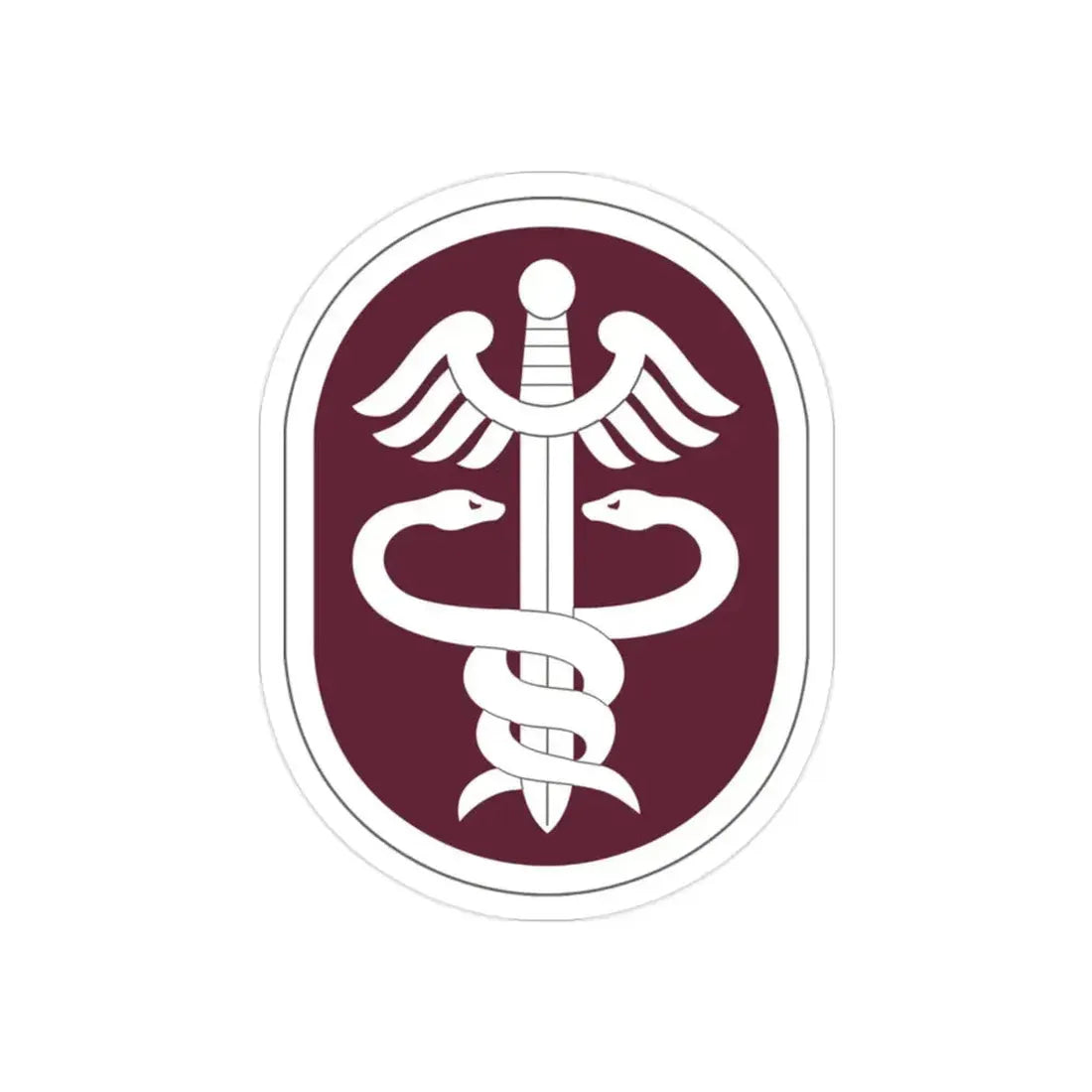 Medical Command 2 (U.S. Army) REVERSE PRINT Transparent Die-Cut STICKER 2 Inch Die-Cut Transparent - The Sticker Space