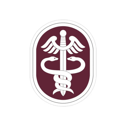 Medical Command 2 (U.S. Army) REVERSE PRINT Transparent Die-Cut STICKER 2 Inch Die-Cut Transparent - The Sticker Space