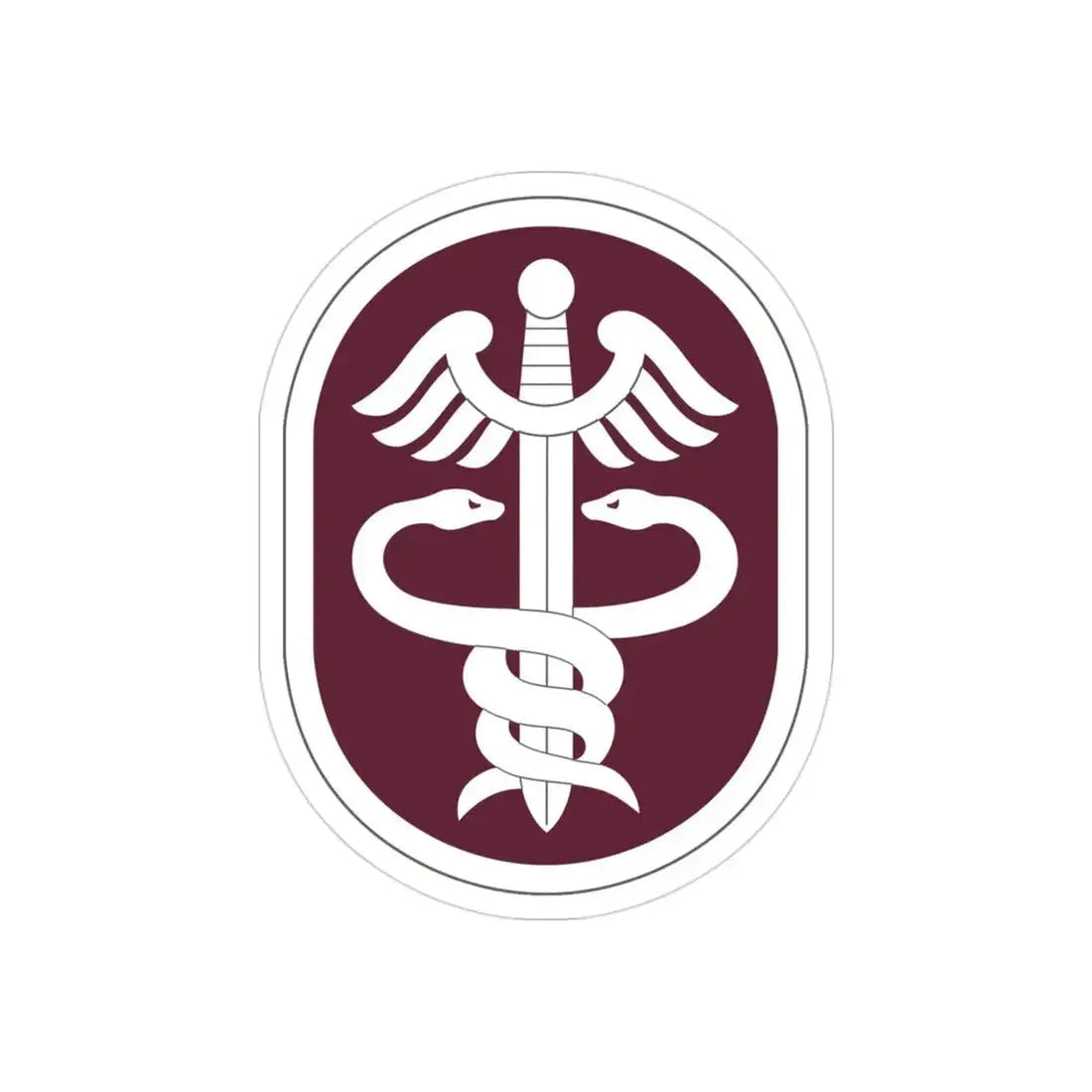 Medical Command 2 (U.S. Army) REVERSE PRINT Transparent Die-Cut STICKER 3 Inch Die-Cut Transparent - The Sticker Space