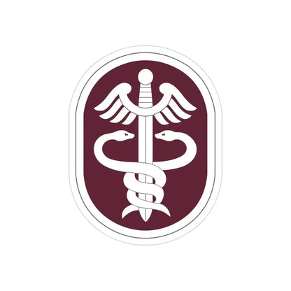 Medical Command 2 (U.S. Army) REVERSE PRINT Transparent Die-Cut STICKER 3 Inch Die-Cut Transparent - The Sticker Space