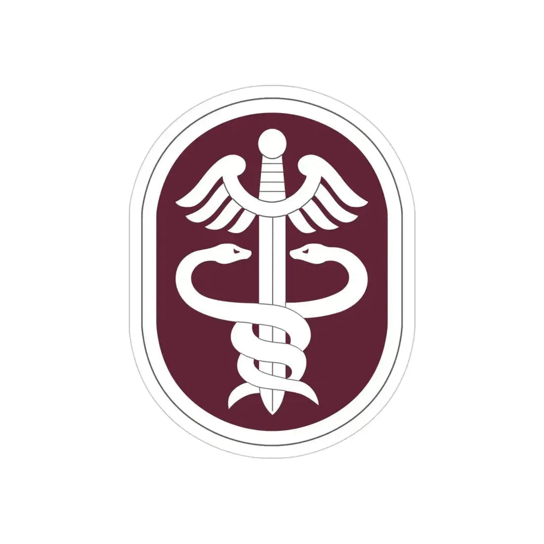 Medical Command 2 (U.S. Army) REVERSE PRINT Transparent Die-Cut STICKER 4 Inch Die-Cut Transparent - The Sticker Space