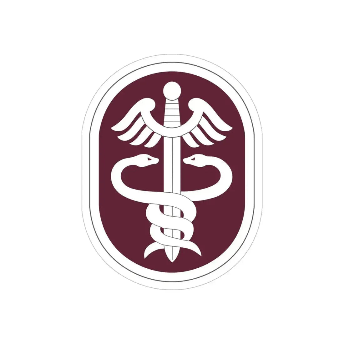 Medical Command 2 (U.S. Army) REVERSE PRINT Transparent Die-Cut STICKER 5 Inch Die-Cut Transparent - The Sticker Space