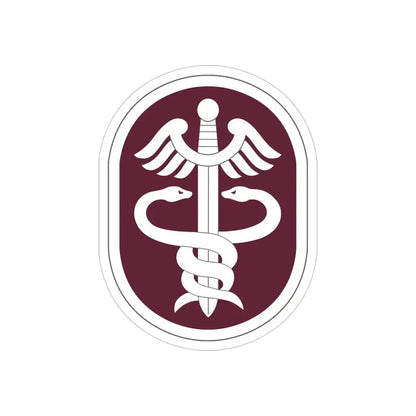 Medical Command 2 (U.S. Army) REVERSE PRINT Transparent Die-Cut STICKER 5 Inch Die-Cut Transparent - The Sticker Space