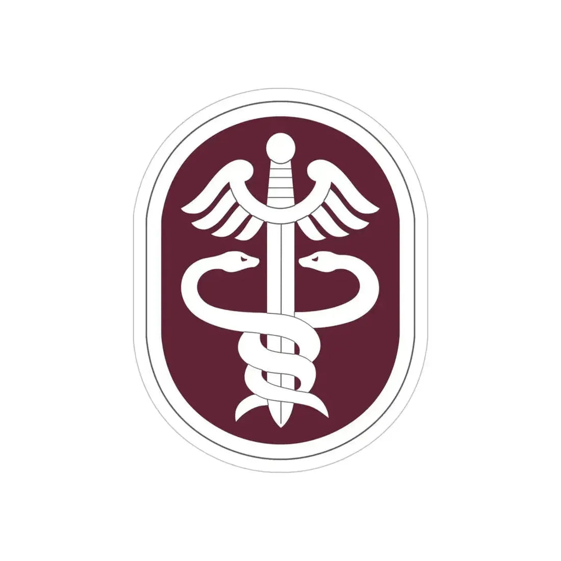 Medical Command 2 (U.S. Army) REVERSE PRINT Transparent Die-Cut STICKER 6 Inch Die-Cut Transparent - The Sticker Space
