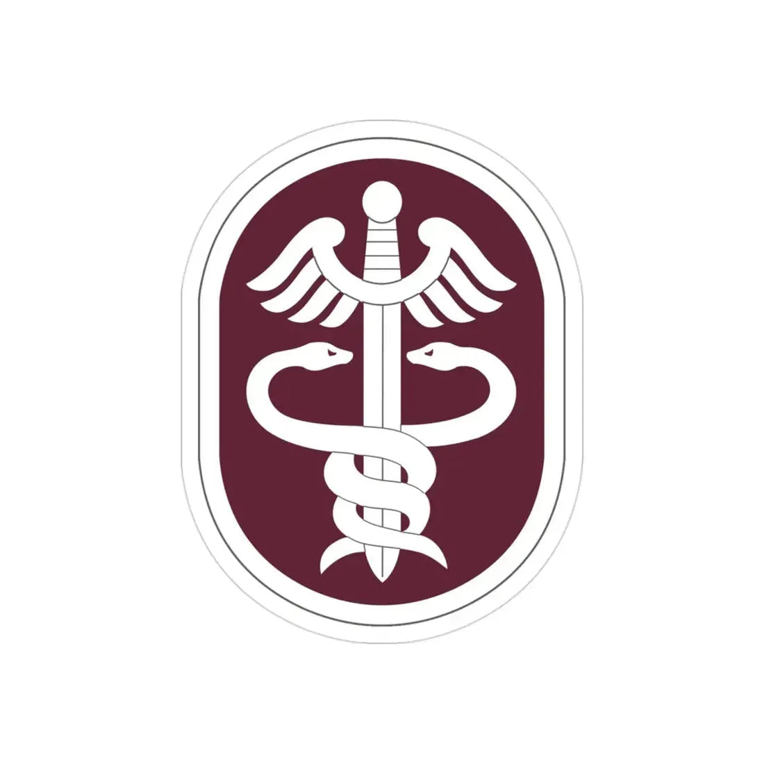 Medical Command 2 (U.S. Army) REVERSE PRINT Transparent Die-Cut STICKER - The Sticker Space